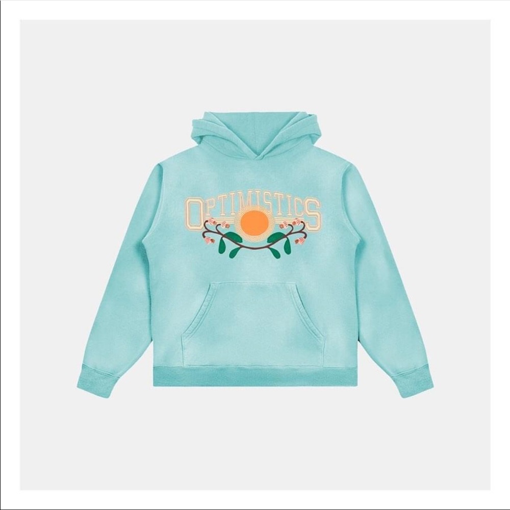 MADHAPPY  Optimistics Turquoise Blue-Green Hoodie